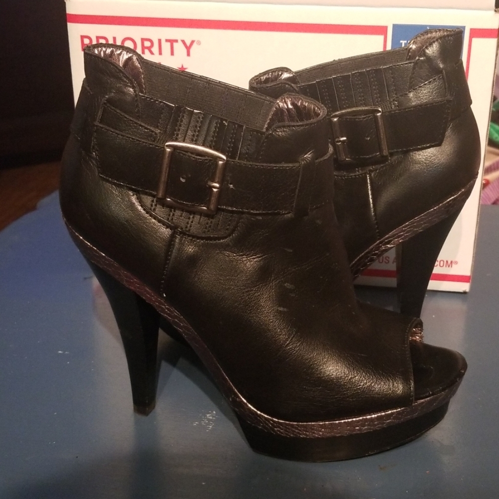 Women Steve Madden Boot Heels Open Toe